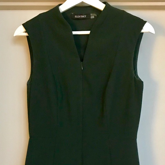 Ellen Tracy Dark Green Dress - Picture 4 of 4